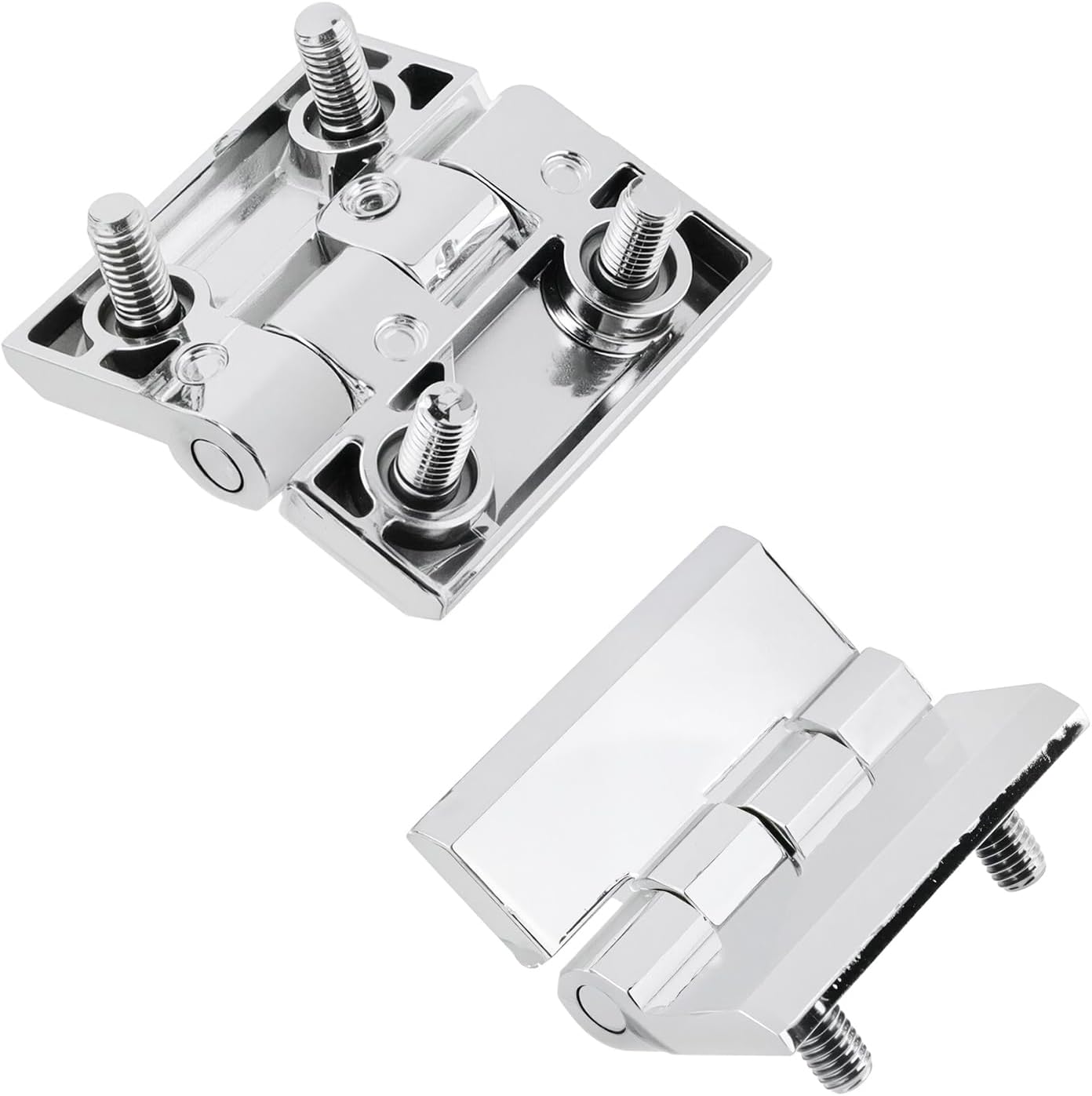 Cabinet Hinge Zinc Alloy Door Hinges with Screw Bolts Polished Chrom Silver Butt Hinge for Electrical V1258-DP02-B-3936