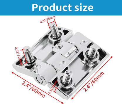 Cabinet Hinge Zinc Alloy Door Hinges with Screw Bolts Polished Chrom Silver Butt Hinge for Electrical V1258-DP02-B-3936
