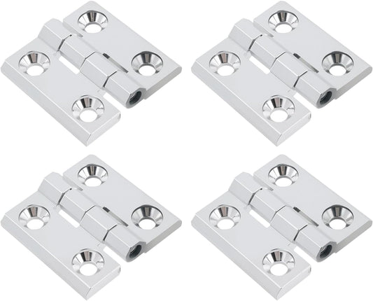 Butt Hinge Zinc Alloy Door Hinge Polished Chrom Silver Boat Hatch Hinges Heavy Duty Residential Bed Room V1258-DP02-B-3942