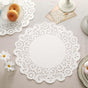 Efavormart 100 Pack Round White Paper Doilies, Food Grade Lace Paper Placemats - 14" V1258-DP02-B-3956