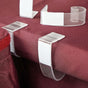 Efavormart 12 PCS Adjustable Clear Plastic Large Table Skirt Clips for Wedding Party Event Decoration - 3" V1258-DP02-B-3963