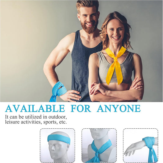 Ice Cooling Scarf Cooling Neck Bandana Wrap Headband for Men Women Outdoor Activities V1258-DP02-B-3974