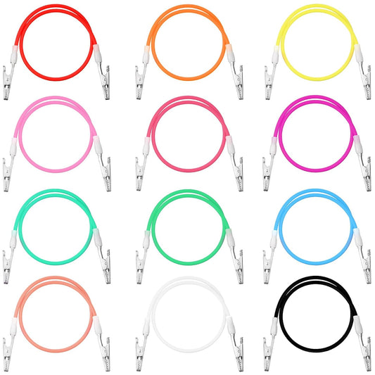 12 Pcs Silicone Dental Bib Clips Colorful Napkin Clips Bib Holder Dentist Napkin Chain Neck Chain with V1258-DP02-B-3980