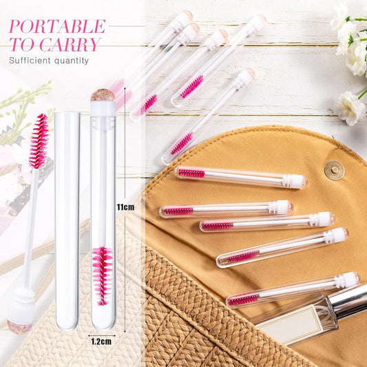 80 Pieces Disposable Mascara Brushes Tubes Set, 40 Pieces Empty Mascara Wand Tube with 40 Pieces Eyelash V1258-DP02-B-3992