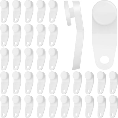 100 Pieces Traverse Rod Slides Curtain Replacement White Plastic Snap in Traversing Slides Track Glider V1258-DP02-B-3997