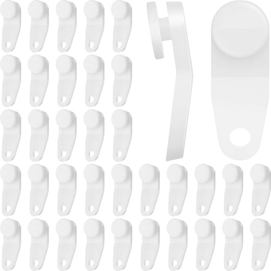 100 Pieces Traverse Rod Slides Curtain Replacement White Plastic Snap in Traversing Slides Track Glider V1258-DP02-B-3997