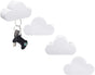4 Pieces Cloud Magnetic Key Holder for Wall Key Rack Organizer Keychains Hooks with Adhesive for Door(White) V1258-DP02-B-4013