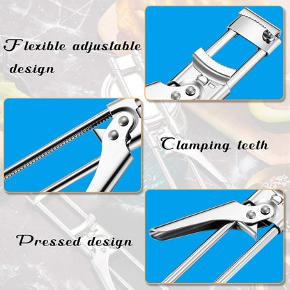 2 Pieces Master Opener Adjustable Jar and Bottle Adjustable Multifunction Stainless Steel Can Jar Lid Gripper V1258-DP02-B-4017
