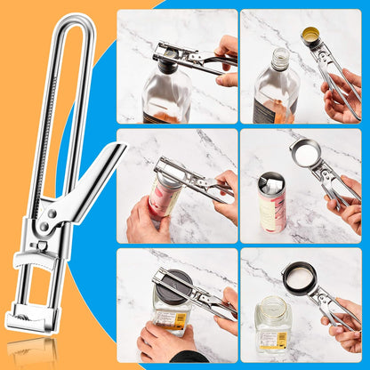 2 Pieces Master Opener Adjustable Jar and Bottle Adjustable Multifunction Stainless Steel Can Jar Lid Gripper V1258-DP02-B-4017