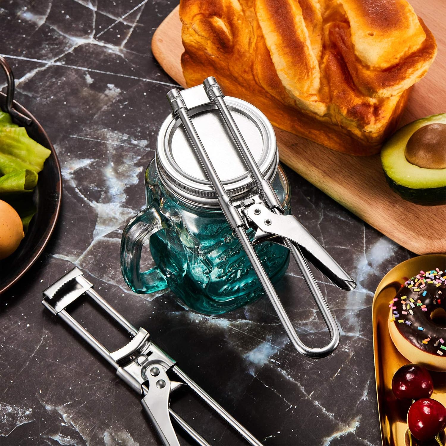 2 Pieces Master Opener Adjustable Jar and Bottle Adjustable Multifunction Stainless Steel Can Jar Lid Gripper V1258-DP02-B-4017