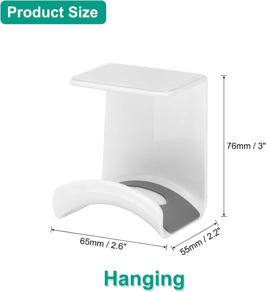 Headphone Stand, 1 Pcs ABS Headset Holder Adhesive Headphone Holder Hook Mount Headphone Hanger Hook Under V1258-DP02-B-4021