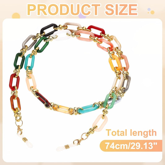 Acrylic Glasses Chain, Eyeglass Chain Holder Strap Chains V1258-DP02-B-4024