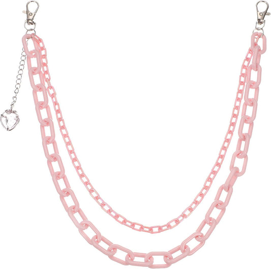Strawberry Punk Pants Chain for Women and Men, Jeans Chain Trousers Chain Anti-Theft Belt Wallet Chain Waist V1258-DP02-B-4025
