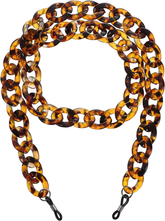 Eyeglass Chains for Women, Acrylic Eyeglass Holder Chains Adjustable Sunglasses Lanyards Holder Chain for V1258-DP02-B-4029