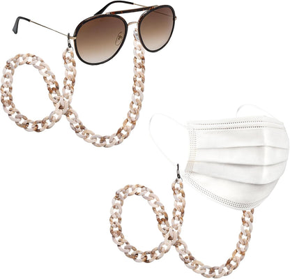 Eyeglass Chains for Women, Acrylic Eyeglass Holder Chains Adjustable Sunglasses Lanyards Holder Chain for V1258-DP02-B-4029