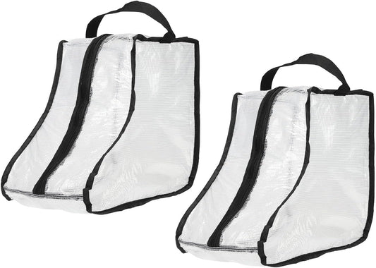 2Pack Boot Storage Bag Portable, PVC Shoe Storage Bag with Zipper Clear Boots Cover Protector Bag for Short V1258-DP02-B-4038