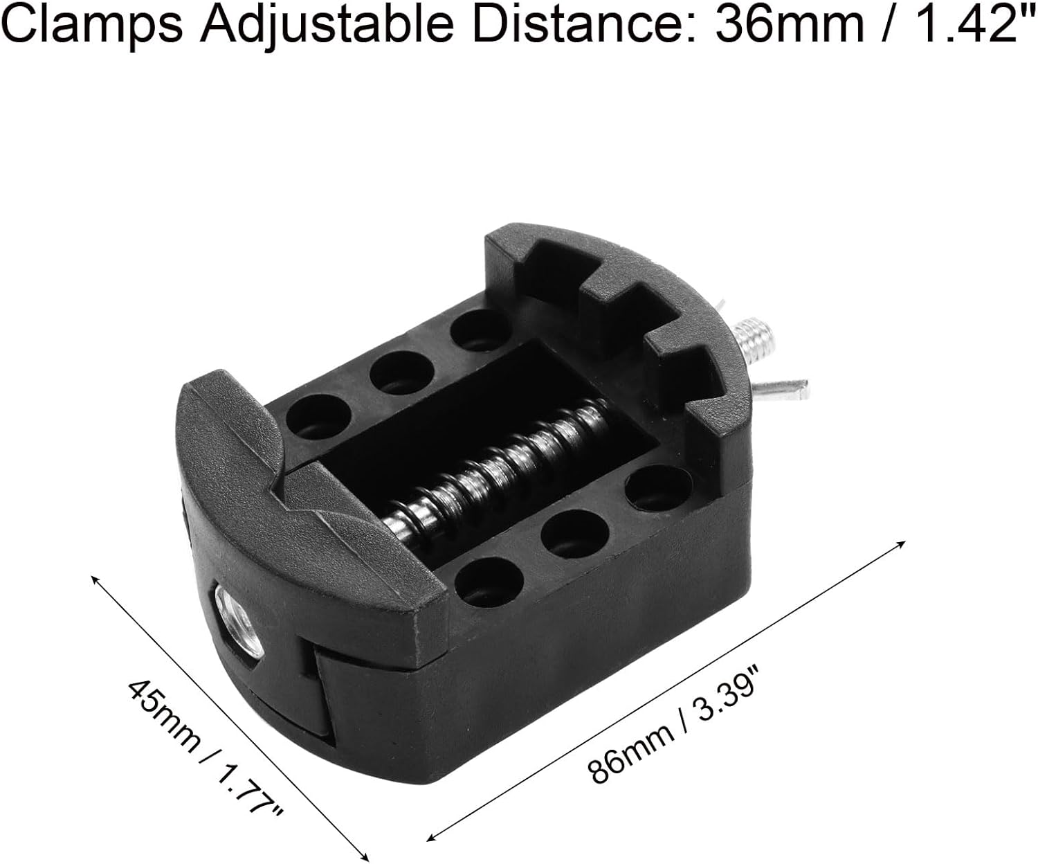 Watch Back Case Cover Remover Holder Tool Adjustable 36mm PE Black V1258-DP02-B-4045