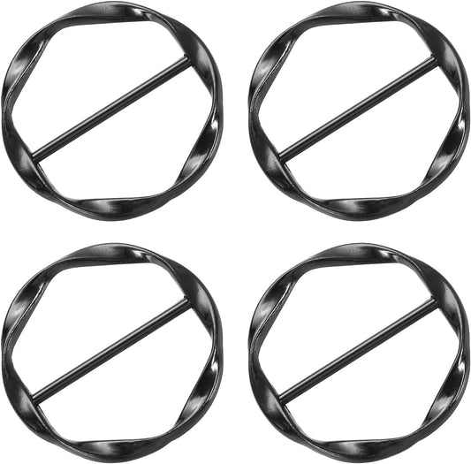 T-shirt Clips, Clothes Knotting Buckle Ring Wrap Holder for Women Scarf, Loose T-shirt V1258-DP02-B-4062