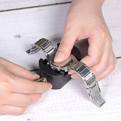 Watch Back Case Cover Remover Holder, Watch Repair Tool Adjustable 32mm PVC Black V1258-DP02-B-4063