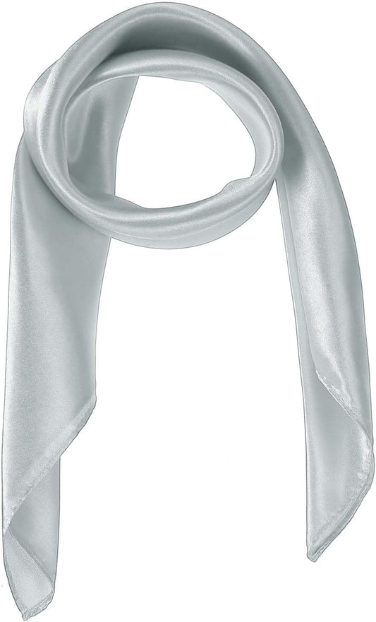 Satin Neck Square Scarf for Women Solid Color Silk Purse Scarf Lightweight Fashion Scarves Headband for Hair V1258-DP02-B-4072