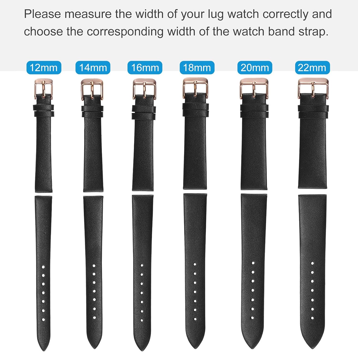 Quick Release Genuine Leather Watch Band Embossed Pattern Leather Watch Strap Replacement for Men Women V1258-DP02-B-4073