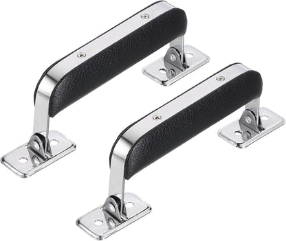 Leather Handle, 2Pcs - Metal Luggage Handle, Vintage Suitcase Replacement Strap, Vintage Pull Handle for V1258-DP02-B-4085