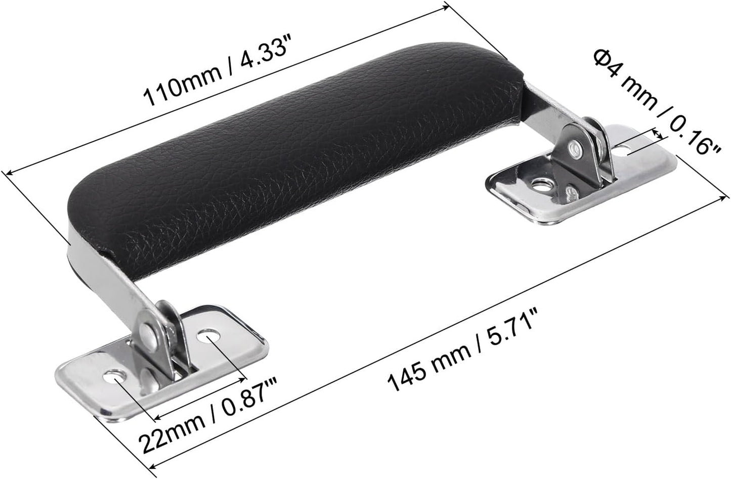 Leather Handle, 2Pcs - Metal Luggage Handle, Vintage Suitcase Replacement Strap, Vintage Pull Handle for V1258-DP02-B-4085