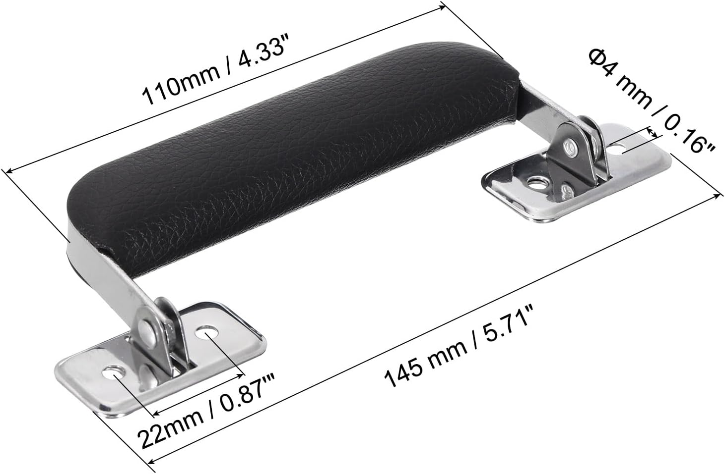Leather Handle, 2Pcs - Metal Luggage Handle, Vintage Suitcase Replacement Strap, Vintage Pull Handle for V1258-DP02-B-4085
