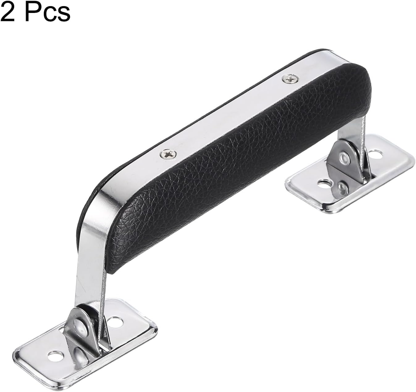 Leather Handle, 2Pcs - Metal Luggage Handle, Vintage Suitcase Replacement Strap, Vintage Pull Handle for V1258-DP02-B-4085