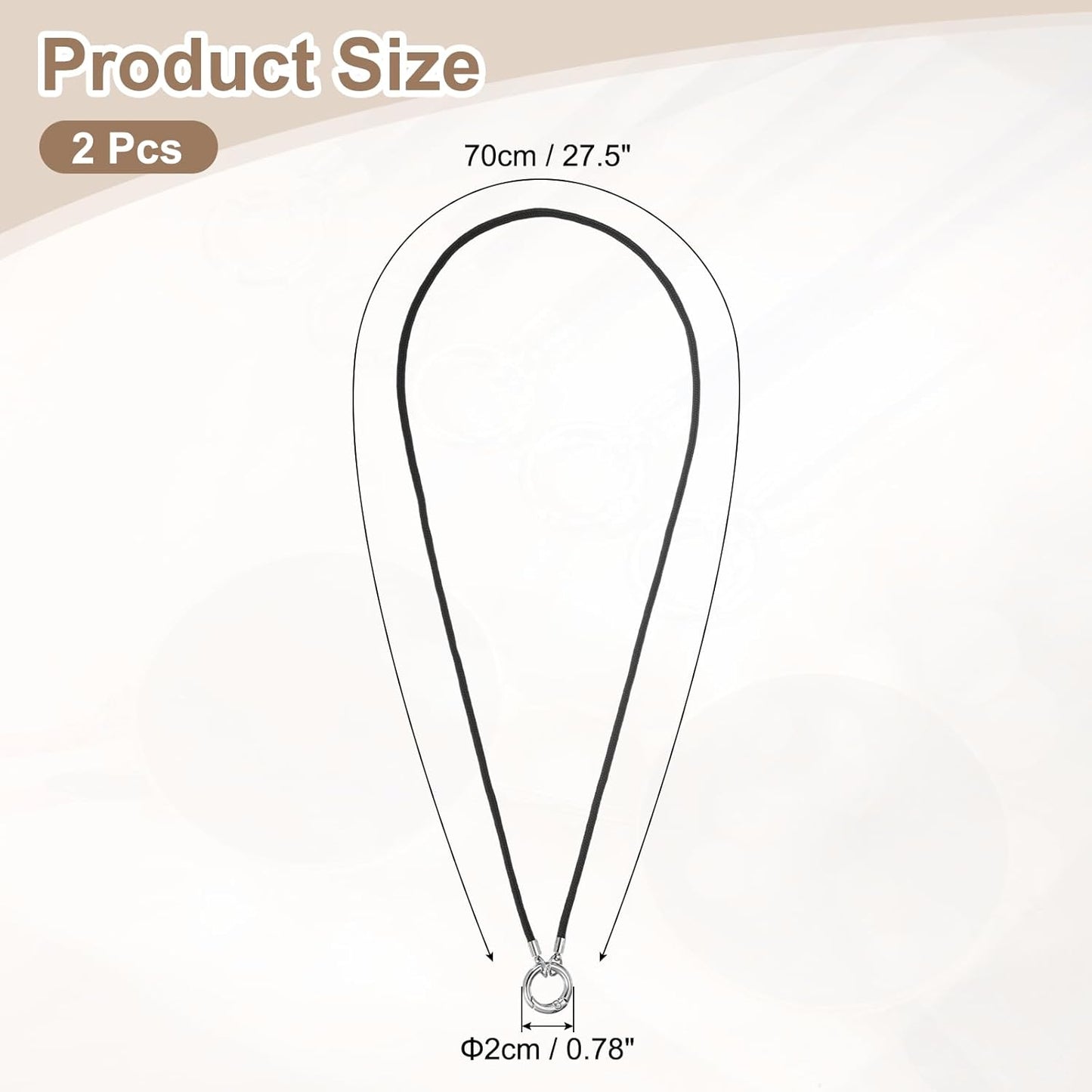 Eyeglass Holder Necklace Ring, Anti-Lost Sunglasses Neck Strap Eyeglasses Chain Eye Glasses Lanyard V1258-DP02-B-4087