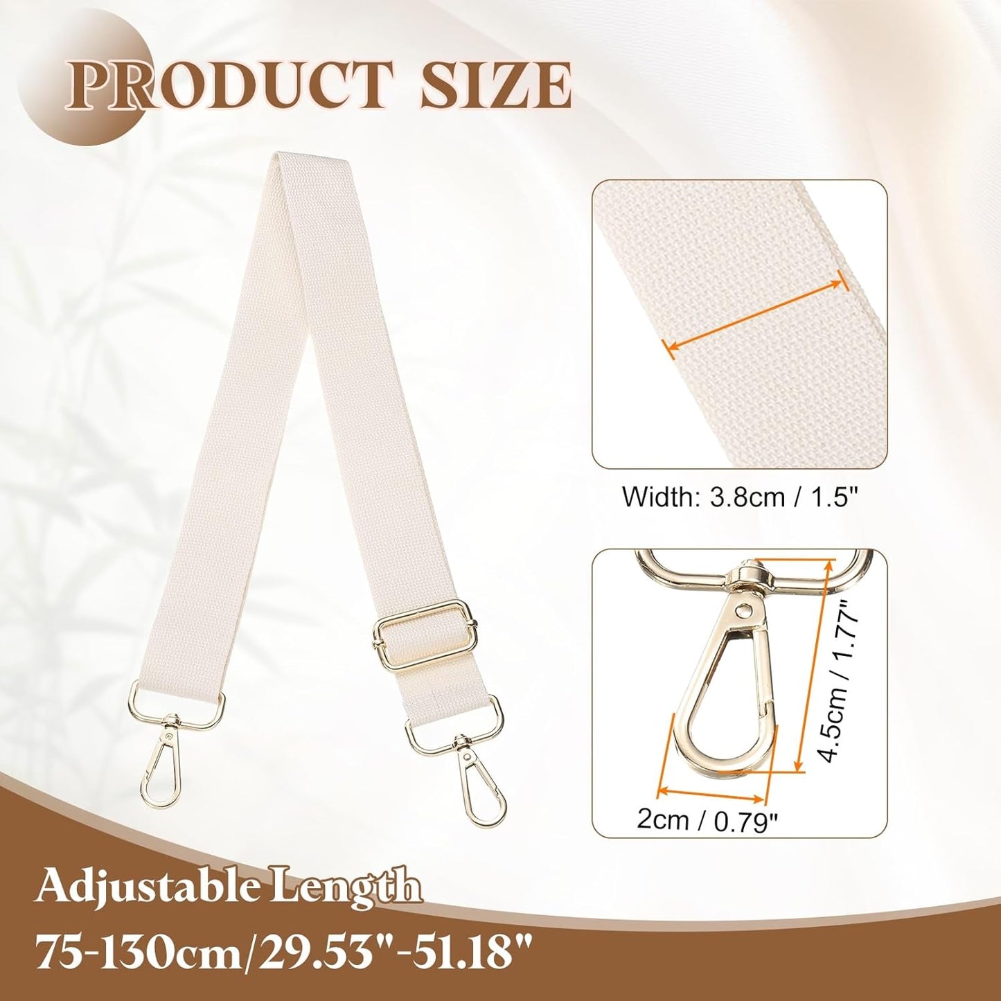 Purse Strap Replacement Crossbody Wide Shoulder Bag Strap V1258-DP02-B-4090