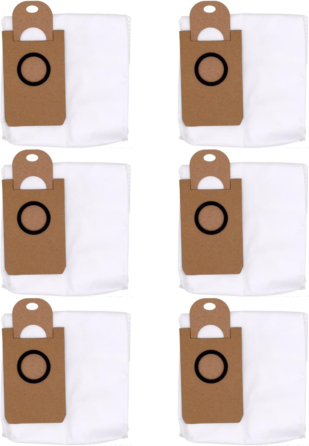 6 Pack Dust Bags for iHome AutoVac Nova Self Empty Robot Vacuum Replacement Accessory Parts V1258-DP02-B-41