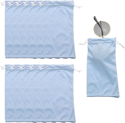 Microfiber Eyeglass Cases Glasses, Sunglasses Storage Bag with Drawstring, Soft Glasses Pouch Travel for V1258-DP02-B-4107