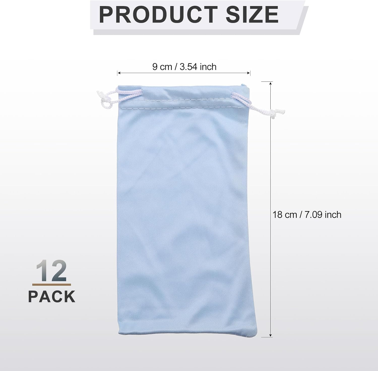 Microfiber Eyeglass Cases Glasses, Sunglasses Storage Bag with Drawstring, Soft Glasses Pouch Travel for V1258-DP02-B-4107