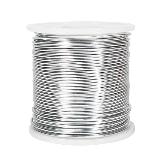 15 Gauge Aluminum Wire, 164 Feet 1.5mm Bendable Metal Craft Wire for Jewelry Making, Beading, Armature, V1258-DP02-B-411