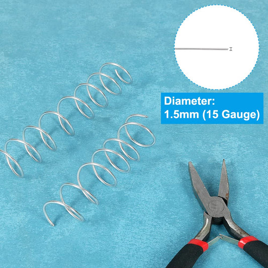 15 Gauge Aluminum Wire, 164 Feet 1.5mm Bendable Metal Craft Wire for Jewelry Making, Beading, Armature, V1258-DP02-B-411
