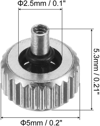 Watch Crown SUS304 w Head Long Stem V1258-DP02-B-4112