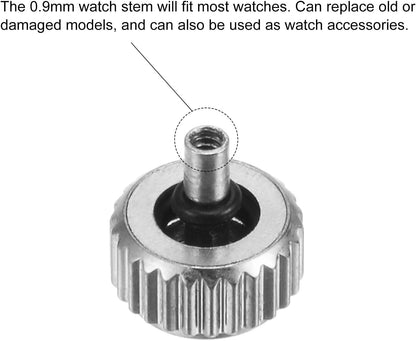 Watch Crown SUS304 w Head Long Stem V1258-DP02-B-4112
