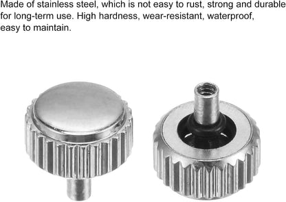 Watch Crown SUS304 w Head Long Stem V1258-DP02-B-4112