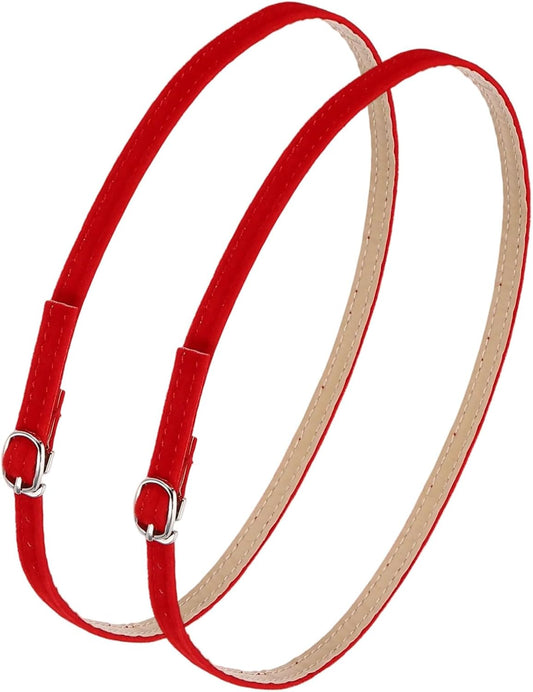 Replacement Ankle Strap for Heel Detachable Shoe Straps PU Leather Shoe Band V1258-DP02-B-4116
