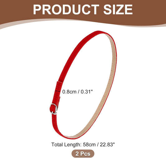 Replacement Ankle Strap for Heel Detachable Shoe Straps PU Leather Shoe Band V1258-DP02-B-4116