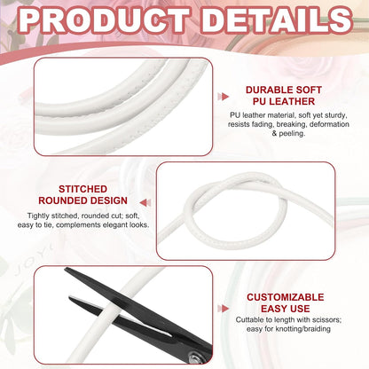 PU Leather Cord String Rope for DIY Women Tie Waist Strap Waist Belt Dress Bag Strap Replacement V1258-DP02-B-4118