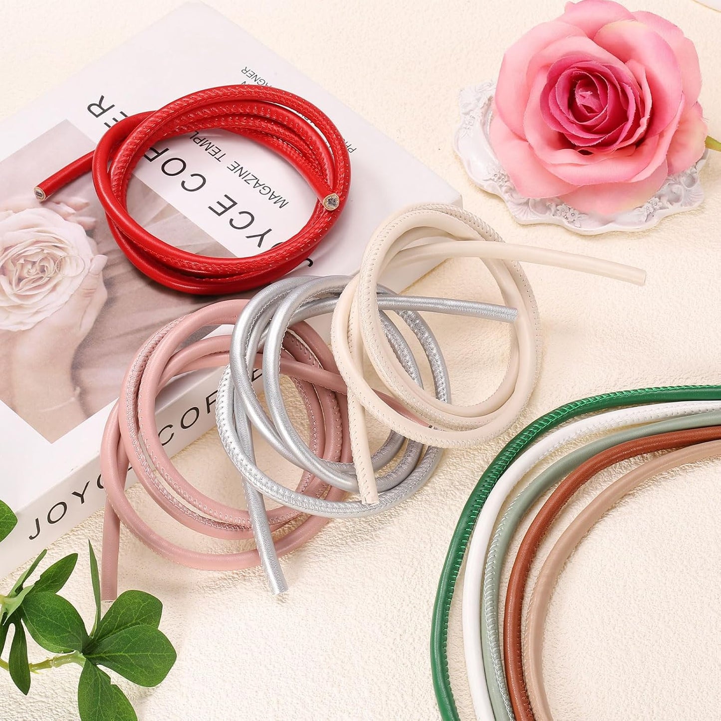 PU Leather Cord String Rope for DIY Women Tie Waist Strap Waist Belt Dress Bag Strap Replacement V1258-DP02-B-4118