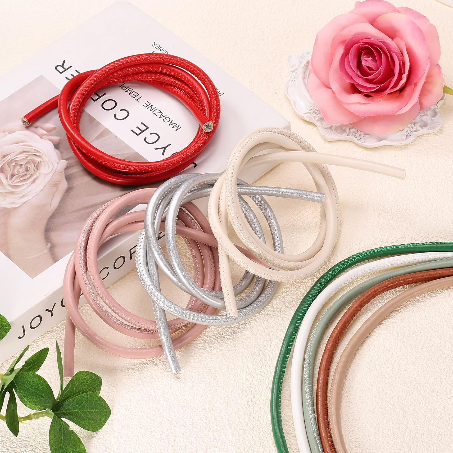 PU Leather Cord String Rope for DIY Women Tie Waist Strap Waist Belt Dress Bag Strap Replacement V1258-DP02-B-4118