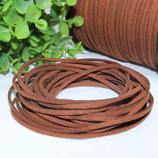 Leather String, 100 Yards 2.6mm Flat Suede Cord, Faux Leather Cord for Jewelry Making, Necklaces, Bracelets, V1258-DP02-B-412