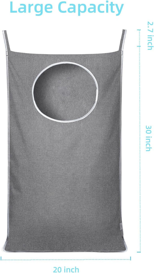 Hanging Laundry Hamper Bag with 2 Different Types of Hooks, Size 20 x 30 Inch Door Laundry Hamper Storage Bag V1258-DP02-B-4127
