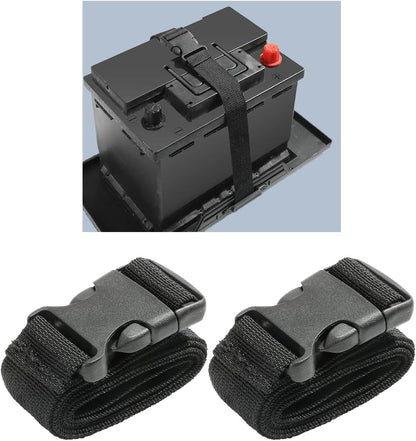 Battery Box Strap - Adjustable Buckle, Auto & Trailer Hold Down Strap - 2 PCS Pack (39 Inch, Quick Release) V1258-DP02-B-4134