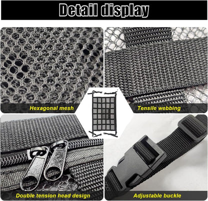 Car Ceiling Cargo Net Pocket, 30" x 21.2", Droop Less Car Storage Organizer, Strengthen Load Bearing Double V1258-DP02-B-4135