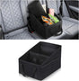 Car Seat Organizer, Foldable Car Storage Organizer with 4 Cup Holders, Rear & Front Seat Storage Bags, Black V1258-DP02-B-4139