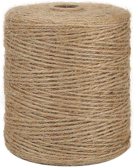 Natural Jute Twine, 984 Feet 2mm Garden Twine, Brown Jute String for Arts and Crafts, Gardening, Gift V1258-DP02-B-414